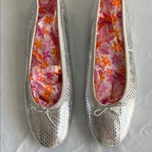 Shimmering Silver Loafers